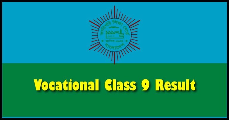 BTEB Vocational Class 9 Result 2022 PDF Download